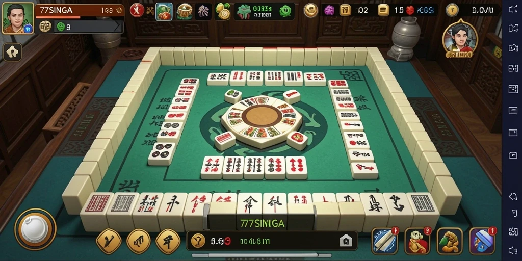 Tampilan gameplay Mahjong yang menarik dan interaktif.