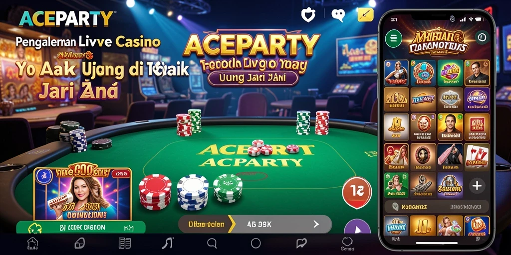 Tampilan gameplay langsung ACEPARTY yang memukau dan interaktif.