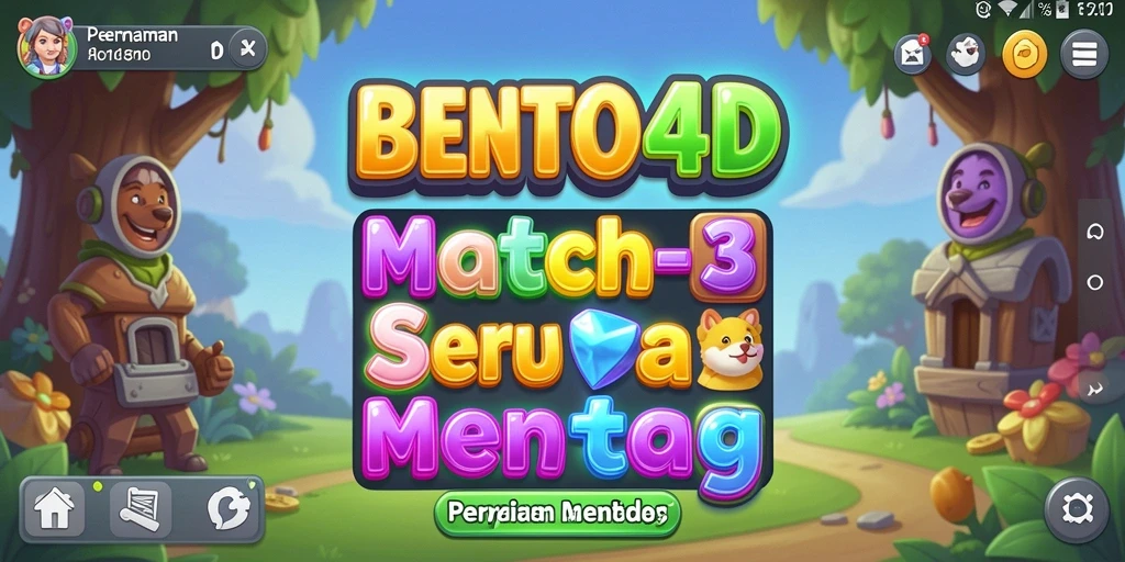 Tampilan gameplay BENTO4D yang seru dan berwarna.