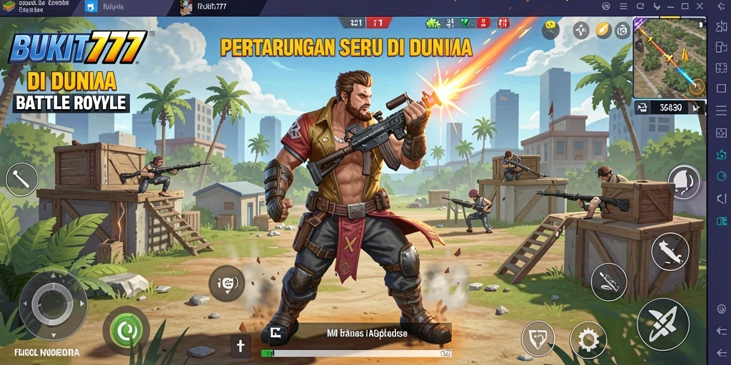 Tampilan gameplay BUKIT777 dengan aksi pertempuran yang mendebarkan.
