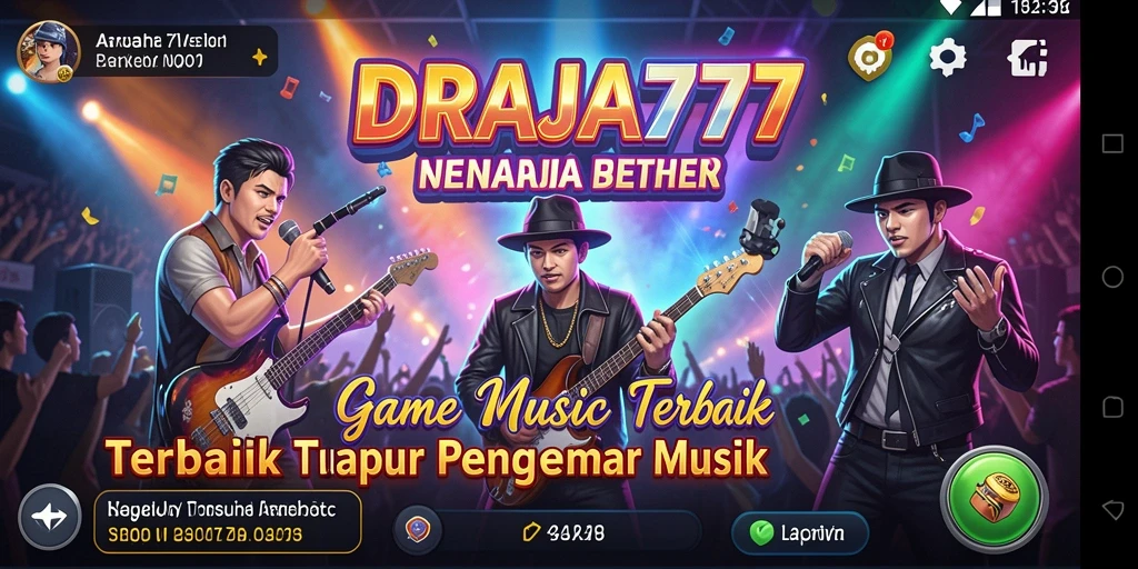 Screenshot DRAJA777 menampilkan gameplay penuh musik dan interaksi seru.