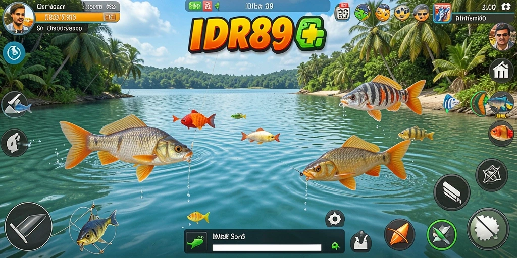 Tangkapan ikan menakjubkan dalam gameplay IDR89 yang seru.