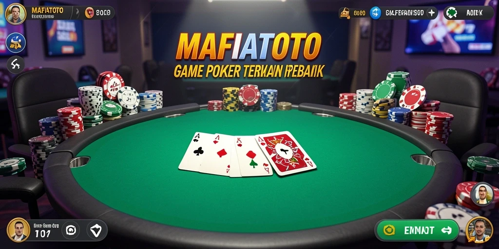 Tampilan menarik gameplay MAFIATOTO saat bermain Poker.