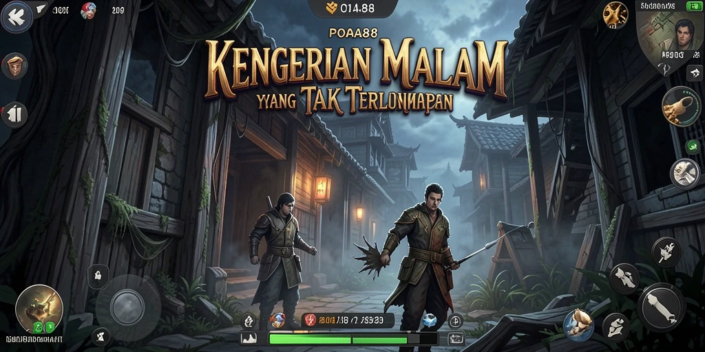 Gameplay POA88 yang menegangkan dan menyeramkan di lingkungan gelap.
