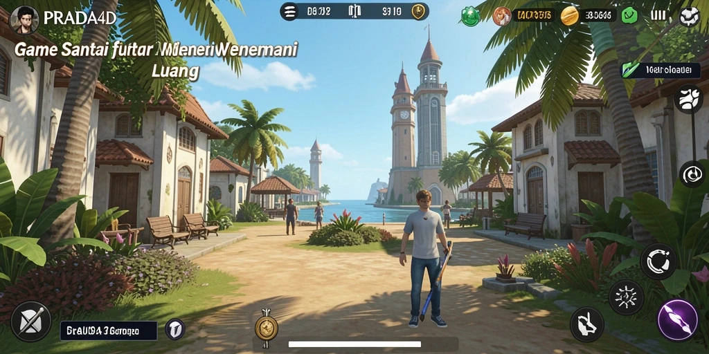 Tampilan gameplay menyenangkan dalam PRADA4D yang sangat menarik.