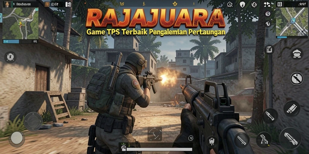 Tangkapan layar RAJAJUARA menampilkan aksi intense dalam mode TPS.