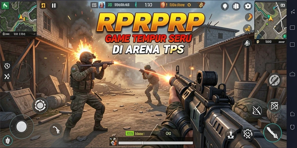 Screenshot RPRPRP menampilkan aksi gameplay TPS yang mendebarkan.
