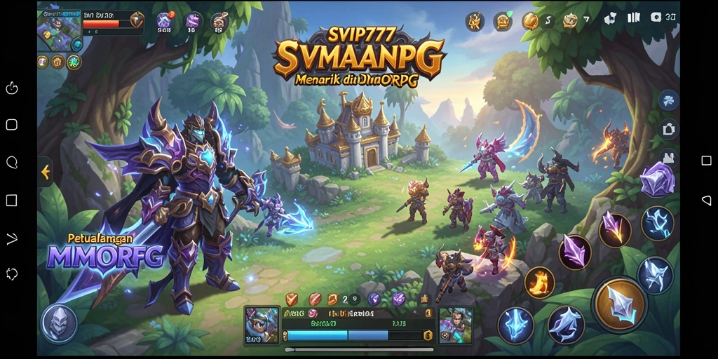 Screenshot menampilkan karakter pemain dalam pertempuran epik di SVIP777.